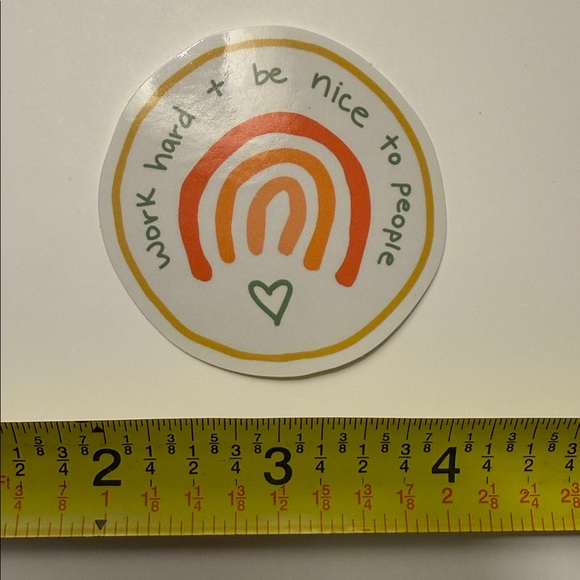 “Work Hard + Be Nice To People” Vinyl Sticker - Picture 1 of 2